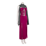 Mortal Kombat 2 Sindel Women Purple Dress Cosplay Costume Outfit Halloween Carnival Suit