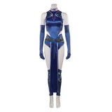 Mortal Kombat Kitana Blue Sexy Outfit Cosplay Costume Outfit Halloween Carnival Suit