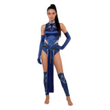 Mortal Kombat Kitana Blue Sexy Outfit Cosplay Costume Outfit Halloween Carnival Suit