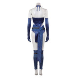 Mortal Kombat Kitana Blue Sexy Outfit Cosplay Costume Outfit Halloween Carnival Suit