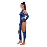 Mortal Kombat Kitana Blue Sexy Outfit Cosplay Costume Outfit Halloween Carnival Suit