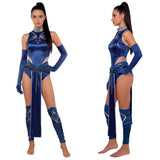 Mortal Kombat Kitana Blue Sexy Outfit Cosplay Costume Outfit Halloween Carnival Suit