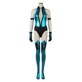 Mortal Kombat KITANA Women Blue Bikini Set Cosplay Costume Outfit Halloween Carnival Suit