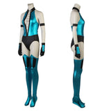Mortal Kombat KITANA Women Blue Bikini Set Cosplay Costume Outfit Halloween Carnival Suit