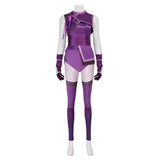 Mortal Kombat Mileena Women Purple Outfit Cosplay Costume Outfit Halloween Carnival Suit