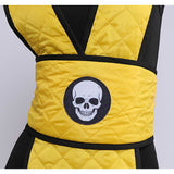 Mortal Kombat Scorpion Gender-swapped Women Yellow Qipao Cosplay Costume Outfit Halloween Carnival Suit