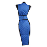Mortal Kombat Sub Zero Gender-swapped Women Blue Qipao Cosplay Costume Outfit Halloween Carnival Suit