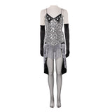 Moulin Rouge Satine Women Sliver Dress Cosplay Costume Outfit Halloween Carnival Suit