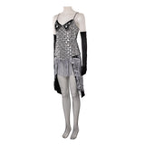 Moulin Rouge Satine Women Sliver Dress Cosplay Costume Outfit Halloween Carnival Suit