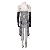 Moulin Rouge Satine Women Sliver Dress Cosplay Costume Outfit Halloween Carnival Suit