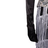 Moulin Rouge Satine Women Sliver Dress Cosplay Costume Outfit Halloween Carnival Suit