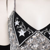 Moulin Rouge Satine Women Sliver Dress Cosplay Costume Outfit Halloween Carnival Suit