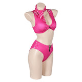 Movie 2023 Women Pink Swimsuit Cosplay Costume Outfits Halloween Carnival Suit Original Design