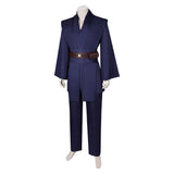 Movie Anakin Skywalker Dark Blue Outfit Cosplay Costume Outfits Halloween Carnival Suit