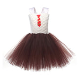 Movie Anger Kids Children Brown Tutu Dress Cosplay Costume Outfits Halloween Carnival Suit