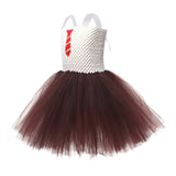 Movie Anger Kids Children Brown Tutu Dress Cosplay Costume Outfits Halloween Carnival Suit