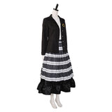 Movie Beetlejuice 2024 Astrid Deetz Women Black Dress Outfit Cosplay Costume Outfits Halloween Carnival Suit