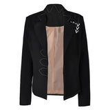 Movie Beetlejuice 2024 Barbara Women Black Coat Cosplay Costume Outfits Halloween Carnival Suit