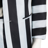 Movie Beetlejuice 2024 Beetlejuice Archmage White And Black Striped Suit Cosplay Costume