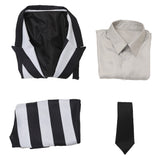 Movie Beetlejuice 2024 Beetlejuice Archmage White And Black Striped Suit Cosplay Costume