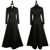 Movie Beetlejuice 2024 Lydia Deetz Women Black Dress Cosplay Costume Outfits Halloween Carnival Suit