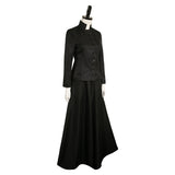 Movie Beetlejuice 2024 Lydia Deetz Women Black Dress Cosplay Costume Outfits Halloween Carnival Suit