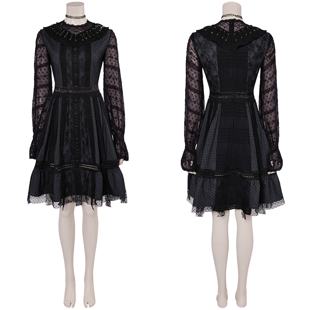 Movie Beetlejuice 2024 Lydia Deetz Women Black Mesh Dress Cosplay Cost TrendsinCosplay Movie Beetlejuice 2024 Lydia Deetz Women Black Mesh Dress Cosplay Cost TrendsinCosplay