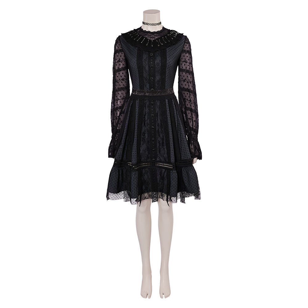 Movie Beetlejuice 2024 Lydia Deetz Women Black Mesh Dress Cosplay Cost – TrendsinCosplay