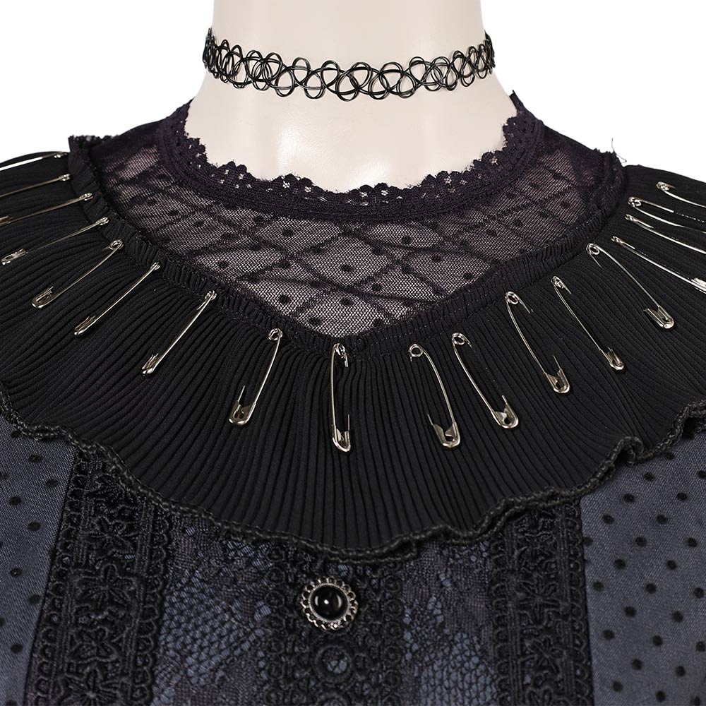 Movie Beetlejuice 2024 Lydia Deetz Women Black Mesh Dress Cosplay Cost TrendsinCosplay Movie Beetlejuice 2024 Lydia Deetz Women Black Mesh Dress Cosplay Cost TrendsinCosplay