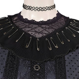 Movie Beetlejuice 2024 Lydia Deetz Women Black Mesh Dress Cosplay Costume Outfits Halloween Carnival Suit