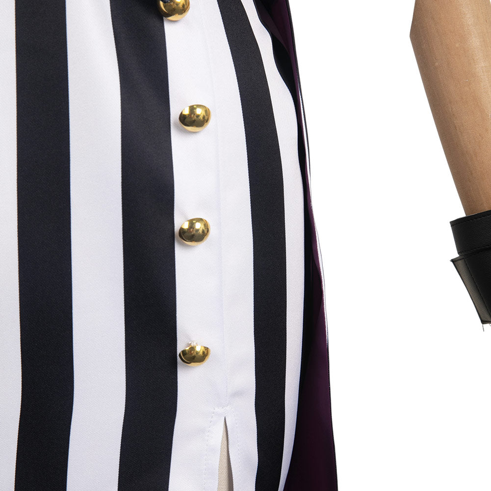 Movie Beetlejuice 2024 Lydia Deetz Women Black Stripe Dress Outfit Cos TrendsinCosplay Movie Beetlejuice 2024 Lydia Deetz Women Black Stripe Dress Outfit Cos TrendsinCosplay