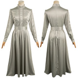 Movie Beetlejuice 2024 Lydia Deetz Women Silver Dress Cosplay Costume Outfits Halloween Carnival Suit