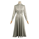 Movie Beetlejuice 2024 Lydia Deetz Women Silver Dress Cosplay Costume Outfits Halloween Carnival Suit