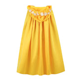 Movie Belle Kids Children Yellow Cloak Cosplay Costume Outfits Halloween Carnival Suit