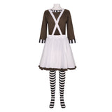 Movie Charlie and the Chocolate Factory Oompa Loompa Women Brown Outfit Cosplay Costume