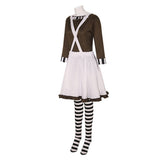 Movie Charlie and the Chocolate Factory Oompa Loompa Women Brown Outfit Cosplay Costume