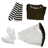 Movie Charlie and the Chocolate Factory Oompa Loompa Women Brown Outfit Cosplay Costume