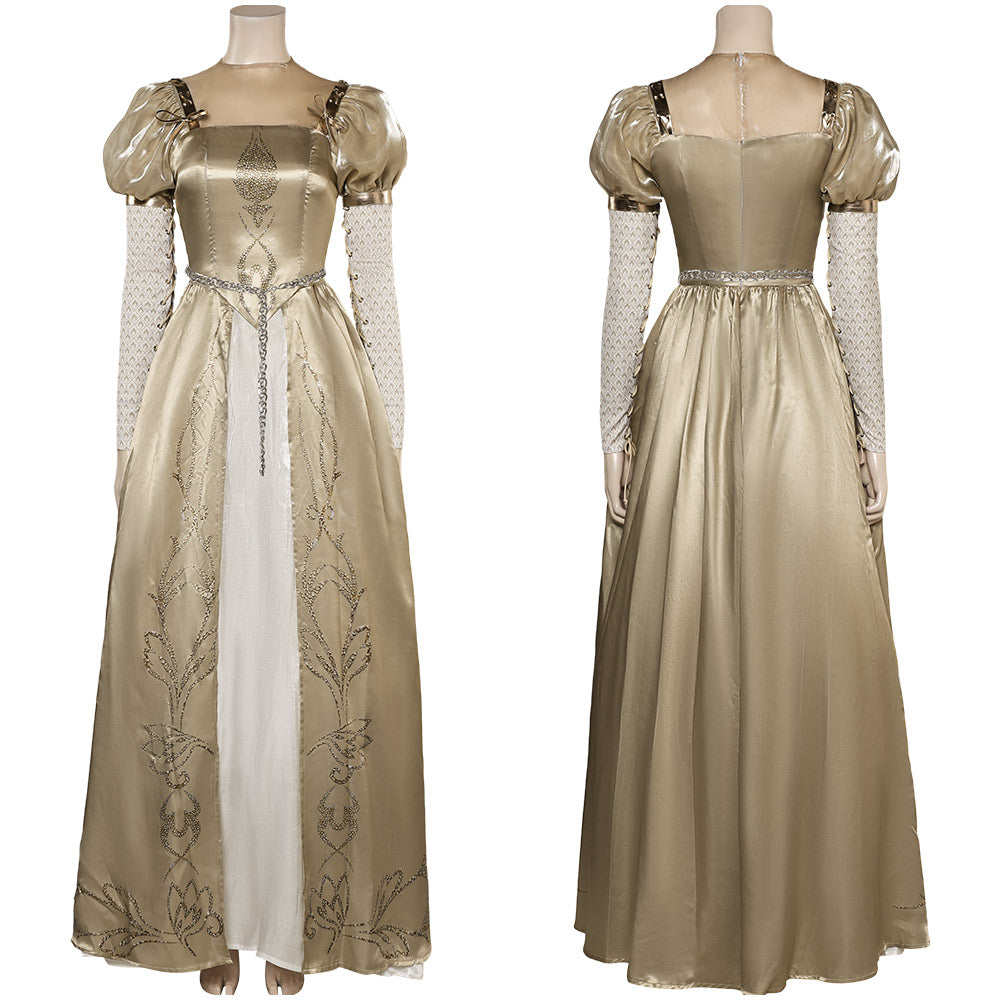 Movie Damsel 2024 Princess Elodie Women Golden Dress Cosplay Costume O TrendsinCosplay Movie Damsel 2024 Princess Elodie Women Golden Dress Cosplay Costume O TrendsinCosplay