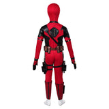 Movie Deadpool & Wolverine 2024 Wade Wilson Kids Children Red Outfit Cosplay Costume