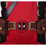 Movie Deadpool & Wolverine 2024 Wade Wilson Kids Children Red Outfit Cosplay Costume