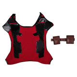 Movie Deadpool & Wolverine 2024 Wade Wilson Pet Dog Red Outfit Cosplay Costume