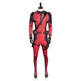 Movie Deadpool & Wolverine 2024 Wade Wilson Red Jumpsuit Cosplay Costume Outfits Halloween Carnival Suit