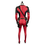 Movie Deadpool & Wolverine 2024 Wade Wilson Red Jumpsuit Cosplay Costume Outfits Halloween Carnival Suit