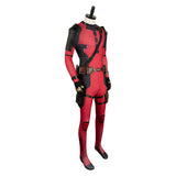 Movie Deadpool & Wolverine 2024 Wade Wilson Red Jumpsuit Cosplay Costume Outfits Halloween Carnival Suit