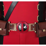 Movie Deadpool & Wolverine 2024 Wade Wilson Red Jumpsuit Full Set Cosplay Costume