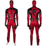 Movie Deadpool & Wolverine 2024 Wade Wilson Red Jumpsuit Full Set Cosplay Costume