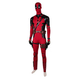 Movie Deadpool & Wolverine 2024 Wade Wilson Red Jumpsuit Full Set Cosplay Costume