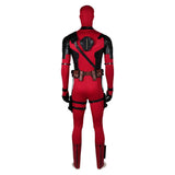 Movie Deadpool & Wolverine 2024 Wade Wilson Red Jumpsuit Full Set Cosplay Costume