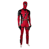 Movie Deadpool & Wolverine 2024 Wade Wilson Red Jumpsuit Full Set Cosplay Costume