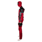 Movie Deadpool & Wolverine 2024 Wade Wilson Red Jumpsuit Full Set Cosplay Costume